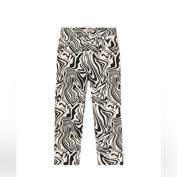 NWOT PALOMA WOOL Kelly Zebra High Waisted Straight Pants US SZ 2 /34 waist 26” - Picture 7 of 15